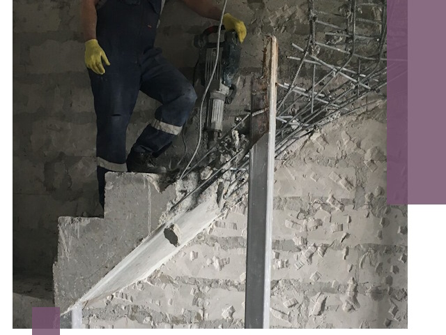 Демонтаж металлических и бетонных лестниц в Зеленодольске