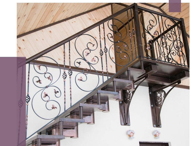Кованые лестницы в Зеленодольске от 80730 руб. под ключ
