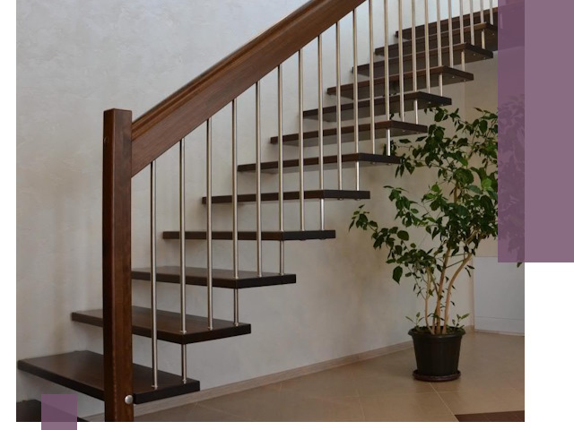 Лестницы на больцах под ключ в Зеленодольске – изготовление и монтаж