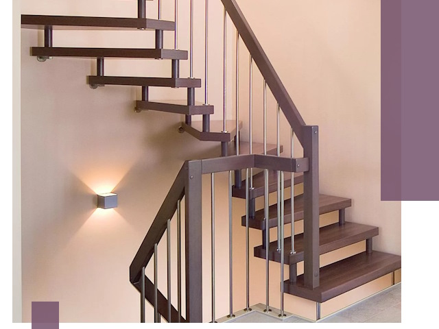 Изготовление лестниц на больцах в Зеленодольске под ключ