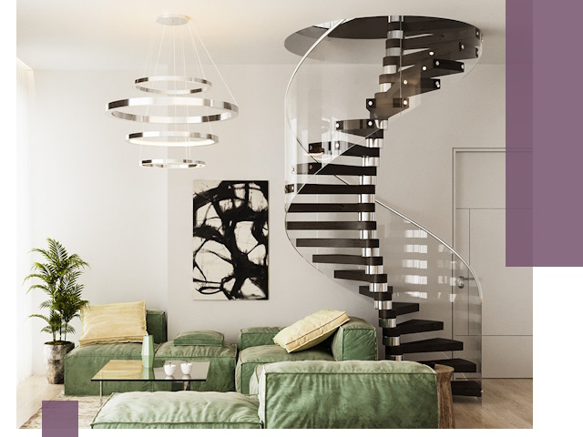 Лестницы для двухуровневой квартиры в Зеленодольске — изготовление и монтаж