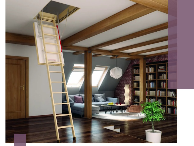 Чердачные лестницы под ключ в Зеленодольске: изготовление и монтаж