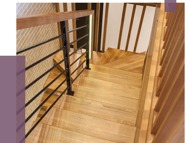 Лестницы из ясеня в Зеленодольске под ключ от 10143 руб. 