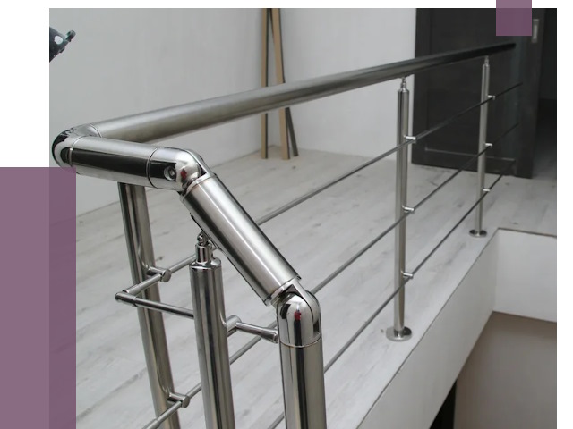 Перила из нержавеющей стали в Зеленодольске от 9108 руб. под ключ | ПРОЛЁТ-Злн