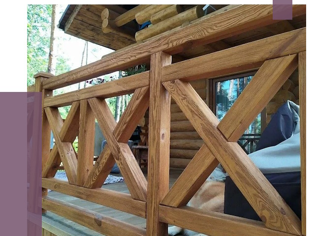 Деревянные перила под ключ в Зеленодольске от 7763 руб. 