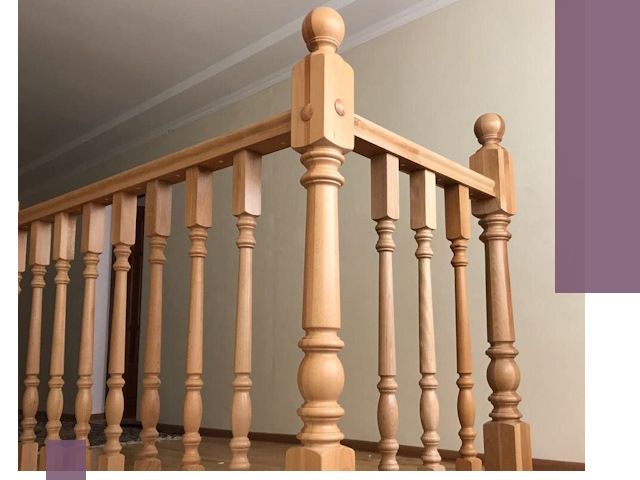 Деревянные перила на заказ в Зеленодольске: монтаж и изготовление