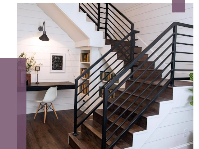 Перила для лестницы в доме в Зеленодольске от 7504 руб. — ПРОЛЁТ-Злн