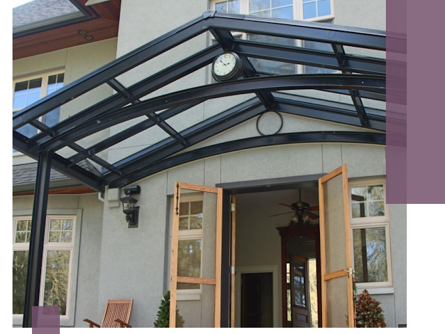 Изготовление и монтаж навесов и козырьков в Зеленодольске