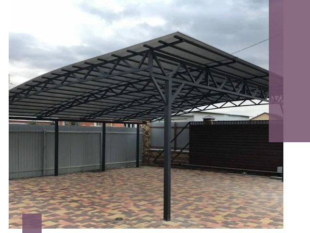 Недорогие навесы под ключ в Зеленодольске — изготовление и монтаж