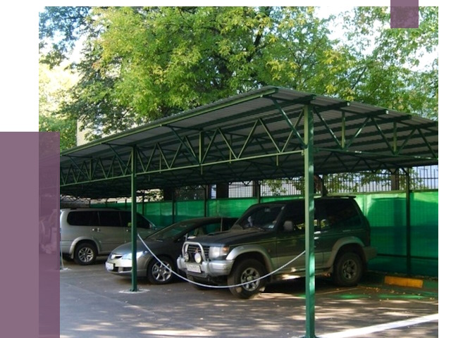 Навесы для парковки в Зеленодольске от 81248 руб. заказать | ПРОЛЁТ-Злн
