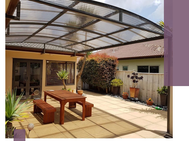 Навесы во двор под ключ в Зеленодольске — изготовление и монтаж