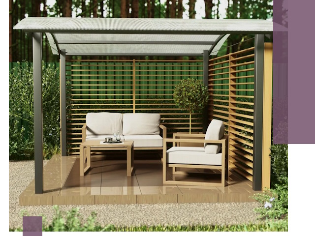 Навесы для дачи в Зеленодольске: изготовление, монтаж и демонтаж