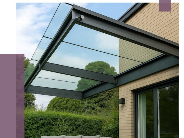 Стеклянные навесы и козырьки в Зеленодольске от 12420 руб.