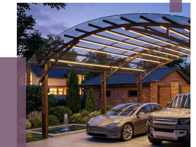 Металлические навесы в Зеленодольске от 12834 руб. под ключ — ПРОЛЁТ-Злн