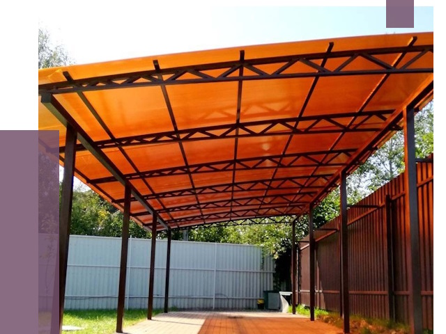 Односкатные навесы под ключ в Зеленодольске от 13300 руб. 