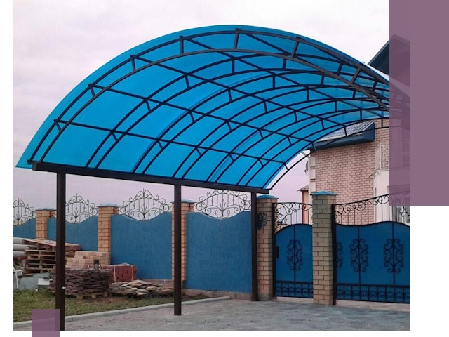 Арочные навесы под ключ в Зеленодольске — изготовление и монтаж