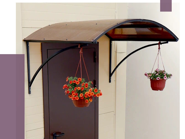 Козырьки над входом в Зеленодольске от 15008 руб.  | ПРОЛЁТ-Злн