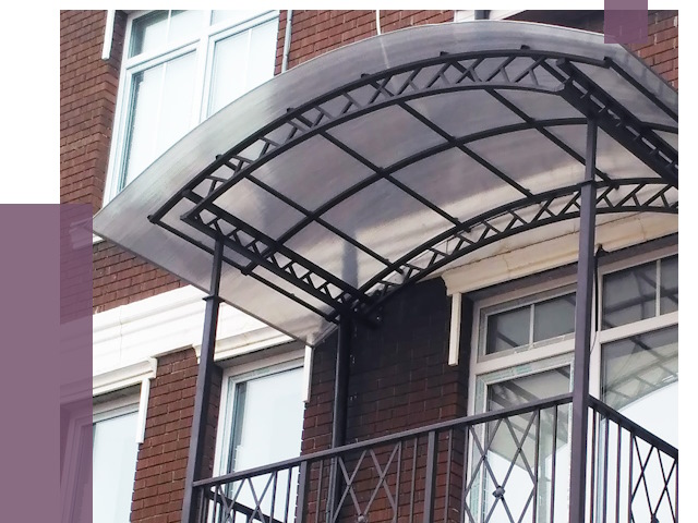 Козырьки над балконом в Зеленодольске от 8746 руб.  | ПРОЛЁТ-Злн