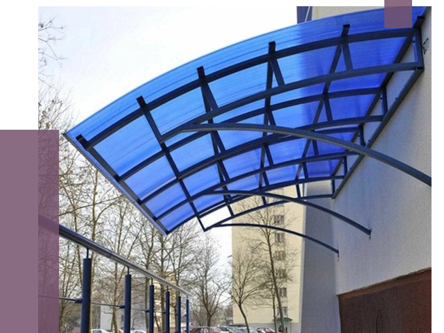 Козырьки из поликарбоната в Зеленодольске от 4347 руб. под ключ | ПРОЛЁТ-Злн