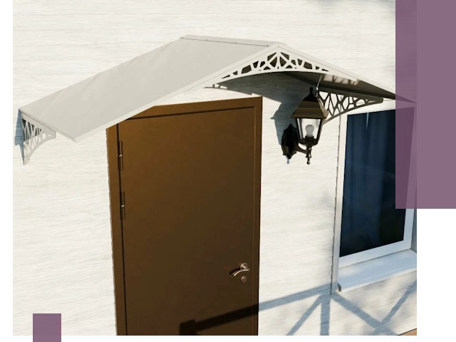 Металлические козырьки на входы и террасы в Зеленодольске