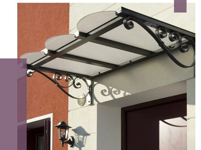 Односкатные козырьки в Зеленодольске от 8487 руб.  | ПРОЛЁТ-Злн