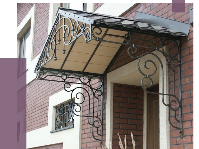 Двускатные козырьки в Зеленодольске под ключ от 12938 руб.