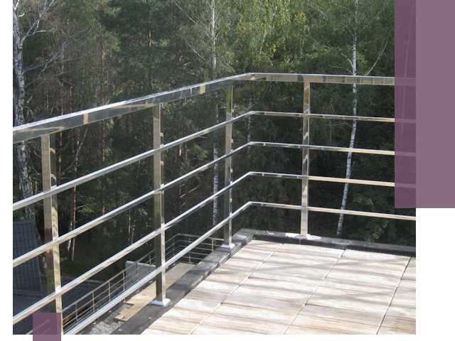 Парапеты из нержавеющей стали в Зеленодольске — изготовление и монтаж